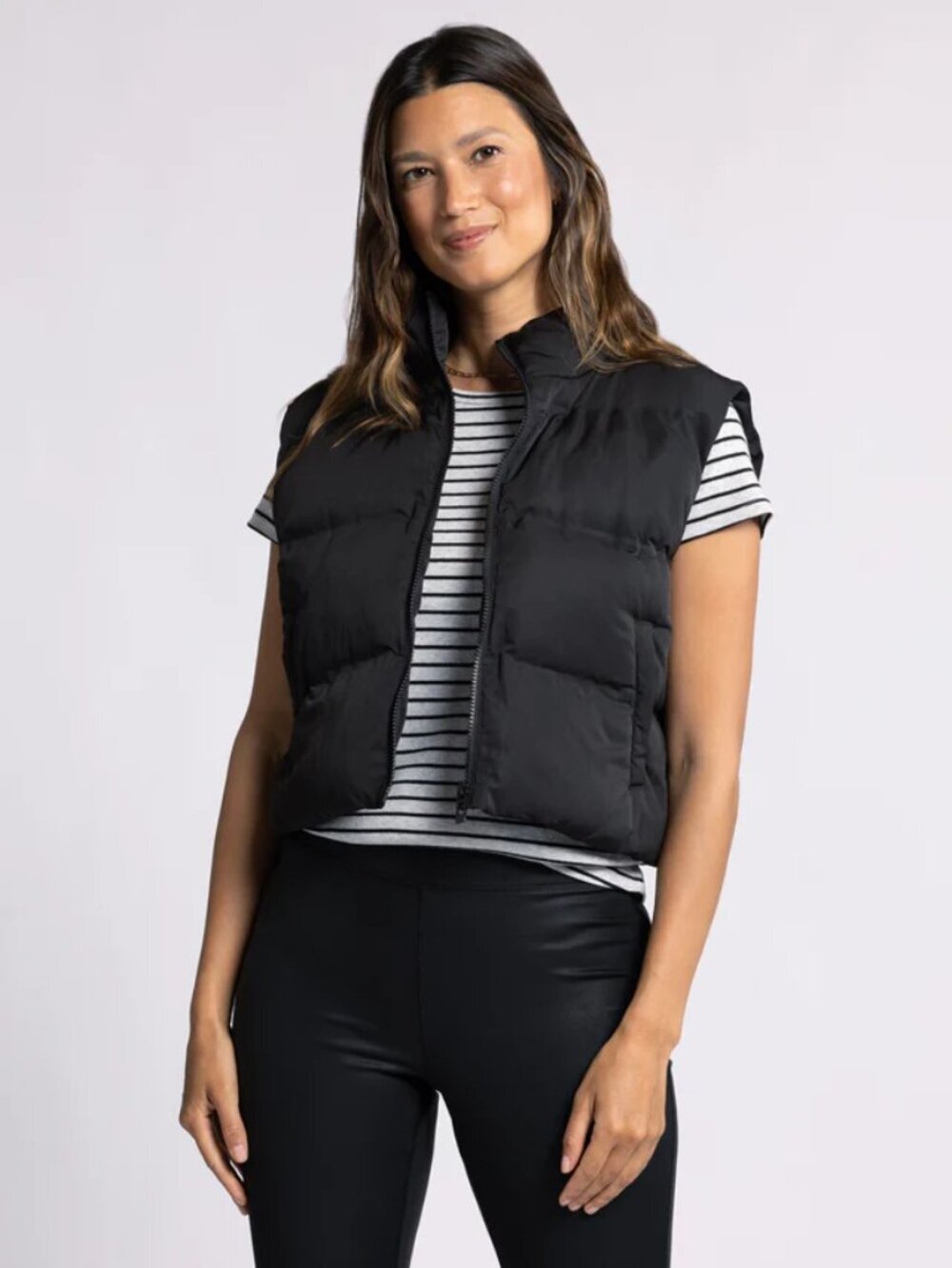 NWT Thread & Supply Puffer Issey Vest in Black Size Large
